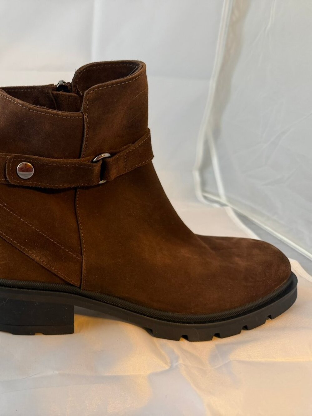 La Canadienne Steven Brown Suede Ankle Booties Women Size 8 NEW - Picture 5 of 6